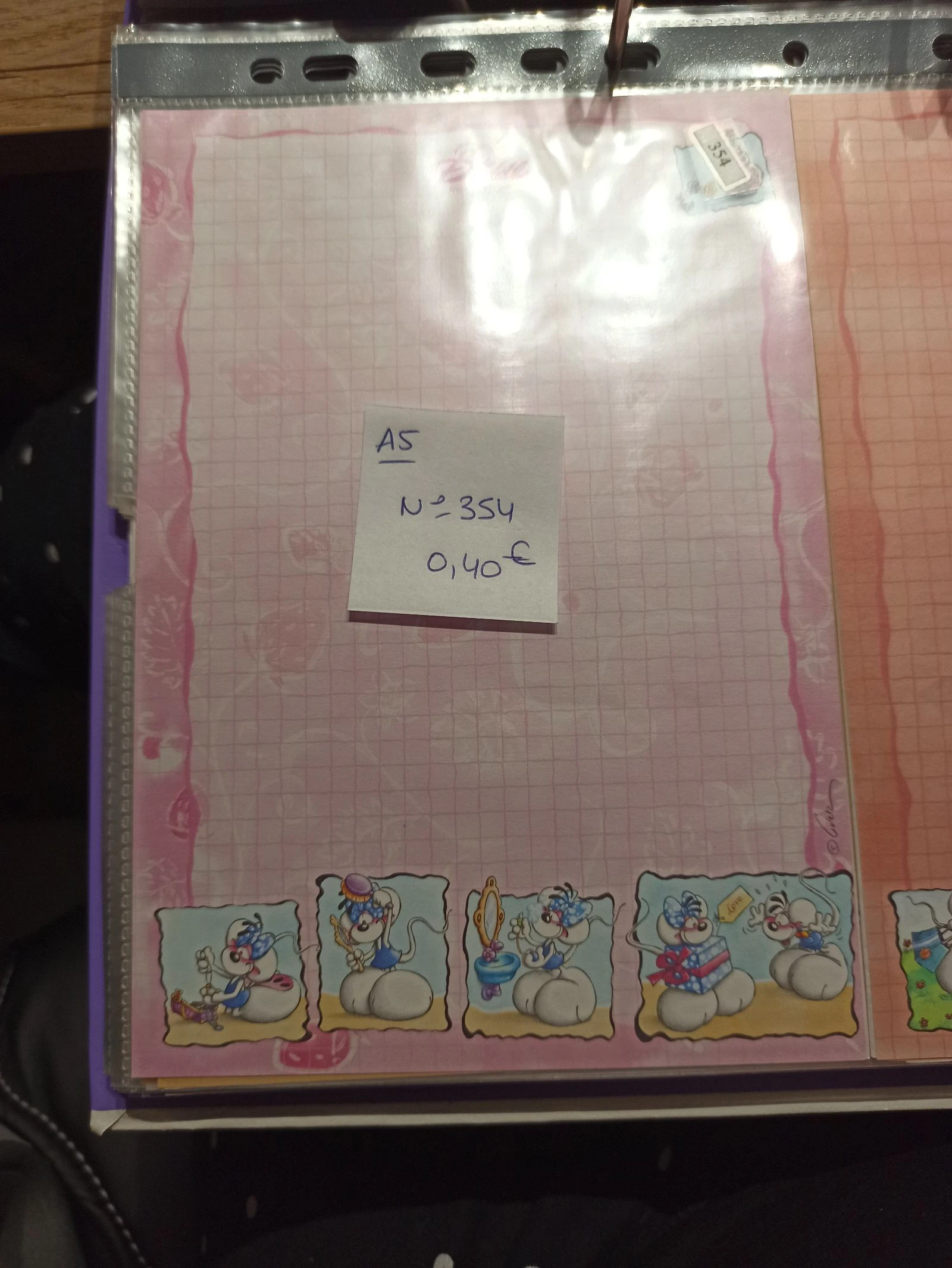 Feuille Diddl A5 354 0,40e 